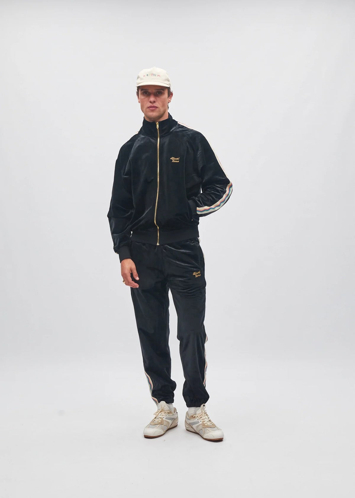 Velour zipper