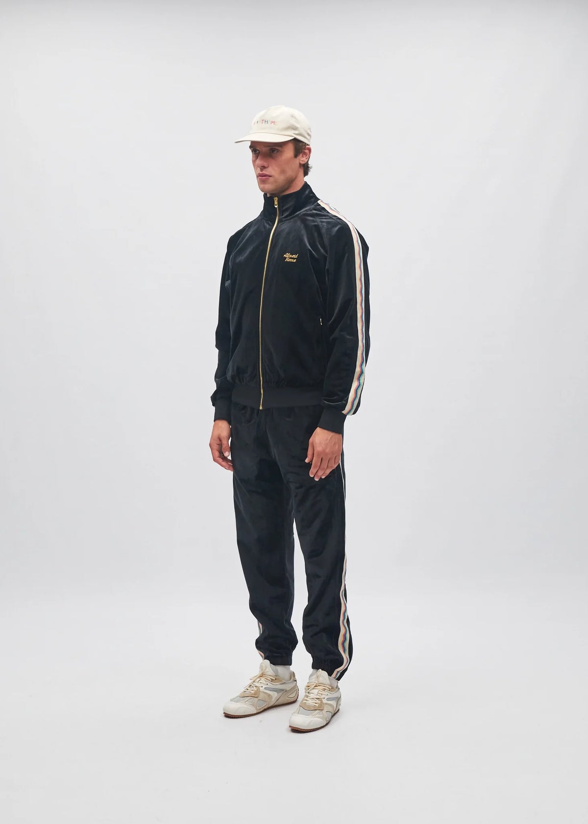 Velour zipper