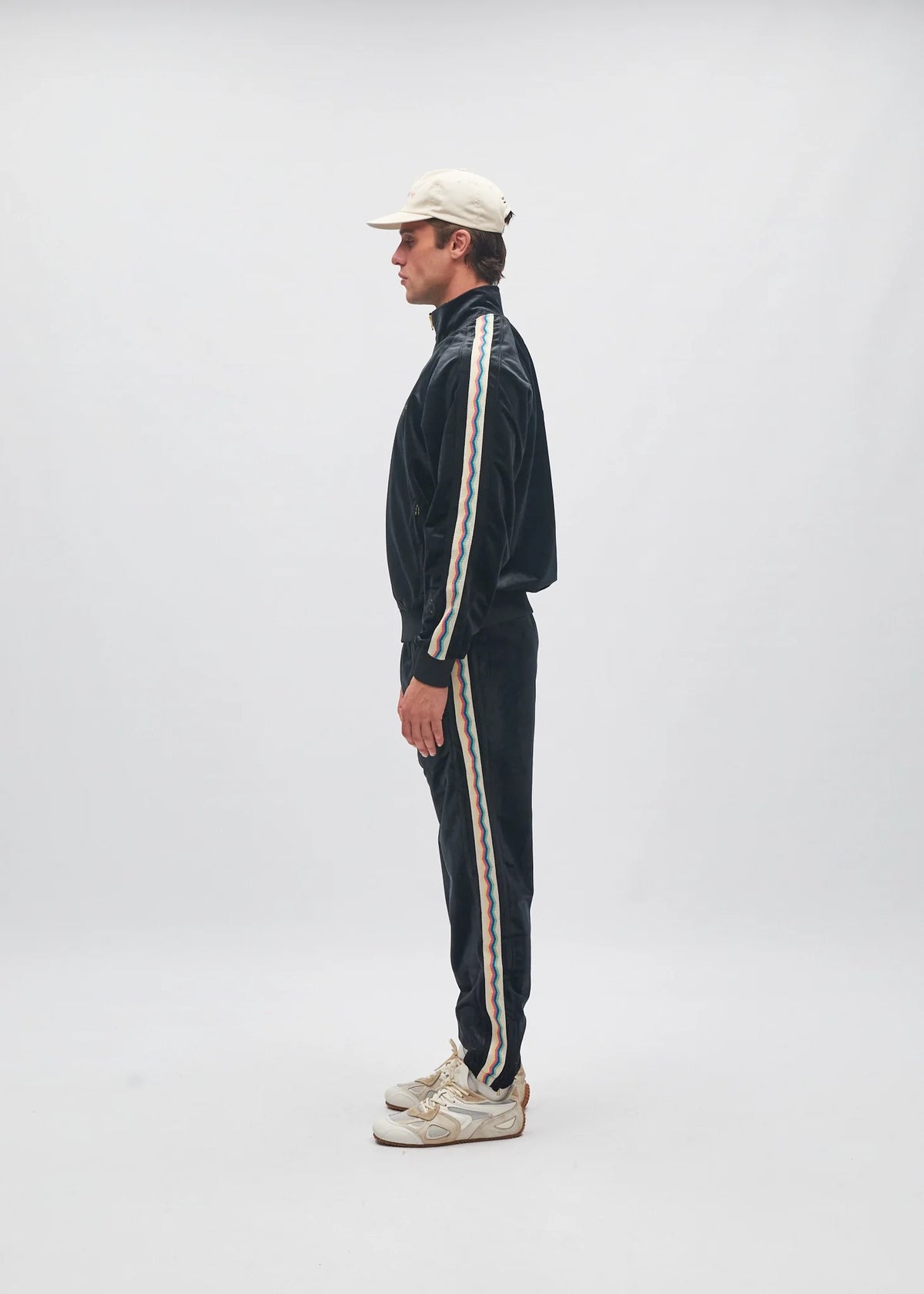 Velour zipper