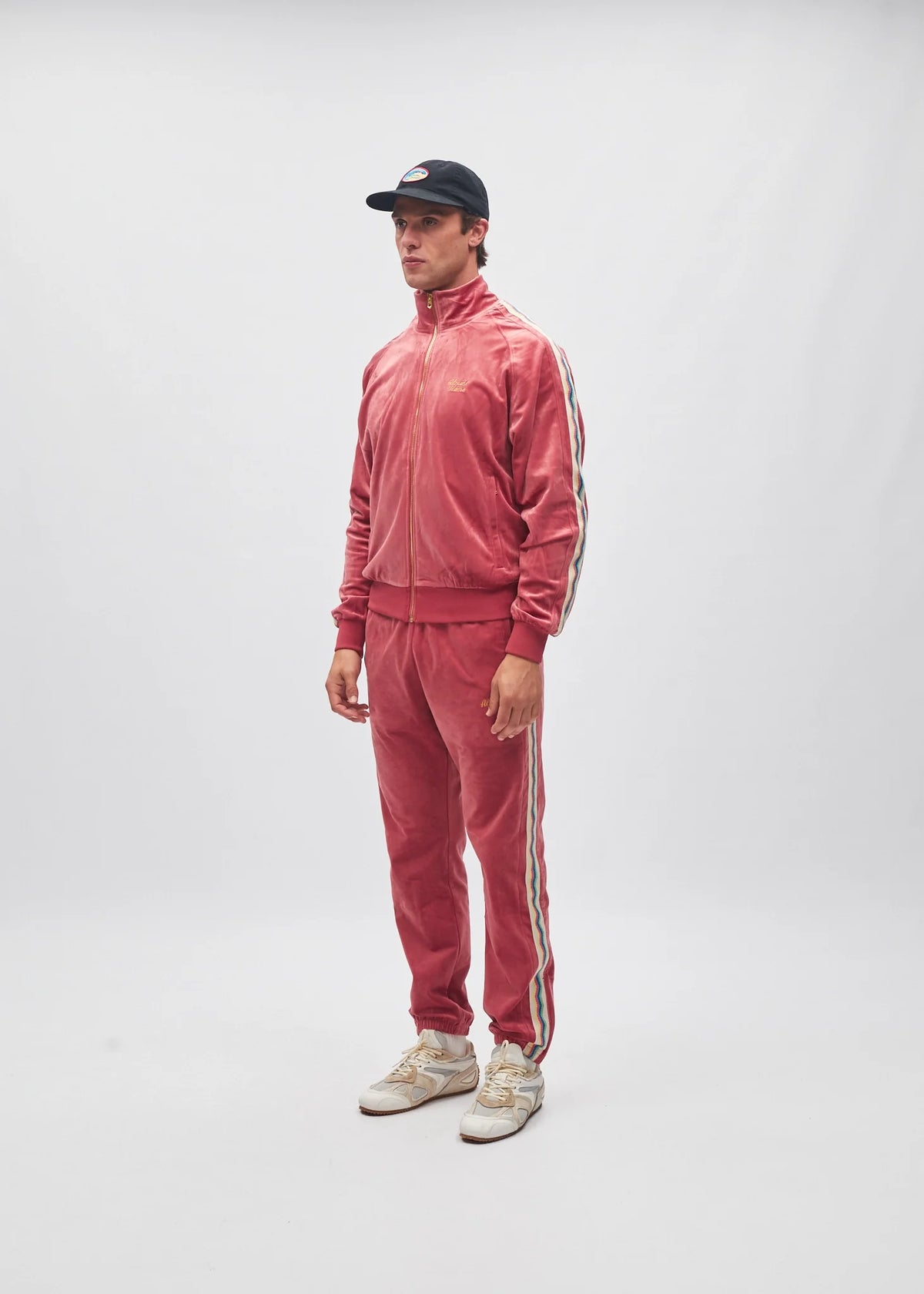 Velour zipper